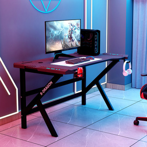 Table de jeu en forme de K moderne en bois et métal avec lumières réglables Led Rgb Pc Game Home Office Computer Desk Table de jeu pour les jeux - Product Image 6