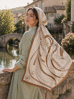 Foulard carré 100 % soie de mûrier satinée pour femme 70 cm – Accessoire de luxe pour le cou, la tête ou les cheveux, imprimé géométrique rayé, doux
