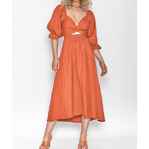 FCJ elegante abito da donna High Street con scollo a metà maniche e decorazione con cerniera lungo fino al pavimento e al ginocchio - Product Image 4