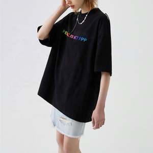 T-Shirt surdimensionné lourd 250 Gsm personnalisé pour femmes tissu tricoté respirant 100% coton brodé Logo coupe ample décontracté - Product Image 3