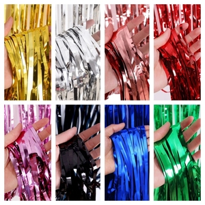 Arco Iris telón de fondo 3,2*8,2 pies decoraciones para fiesta de cumpleaños flecos cortinas Foil Streamer Tinsel foto telón de fondo cumpleaños telón de fondo - Product Image 2