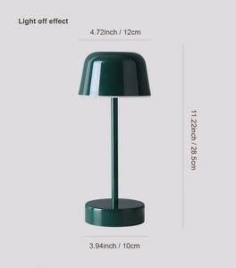 Modern Portable Cordless <b>LED</b> <b>Table</b> Lamp USB-C Rechargeable Battery Iron Dimmable Touch Sensor Aluminum Metal Shade Reading Room - Product Image 5