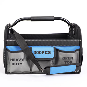 OEM Heavy-Duty Open Top Tote <b>Tool</b> Bag 10.5-16 Inch Steel Tubular Handle Electrician's Bag Waterproof 300 lb Capacity Foldable - Product Image 1
