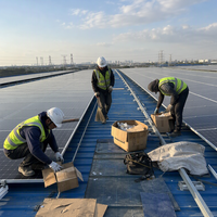 Support de montage de panneau solaire, kit de pieds inclinables en aluminium réglables pour l'installation sur toit métallique et au sol