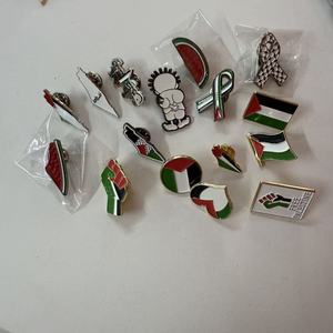 2025 nuova bandiera all'ingrosso della coccarda della spilla della sciarpa palestinese per la spilla distintivo della mappa palestina del metallo regali Souvenir - Product Image 4