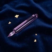 Stylo à plume en verre cristal fait main, coloré, pour calligraphie, écriture artistique, dessin, signature et cadeau de papeterie