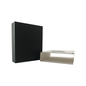 Black Elegant Lift-off Lid Shoulder Neck Rigid Paper Box with Sleeve for Sexy Toys Packaging