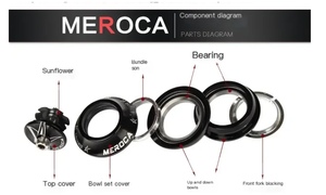 MEROCA MH4402 Fahrrad teile 44-44mm MTB-Fahrrad-Headsets Eingebaute ultraleichte, abgedichtete, gerade Rohrgabel-Lenkkopf teile - Product Image 4