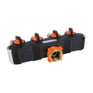 Connecteur de tuyau d'arrosage de jardin, 1 à 4 vannes, fileté en laiton de 1/2 pouces, déviateur à quatre voies durable pour une utilisation en extérieur - Product Image 2