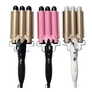 Triple Barrel Hair Waver Professional Ceramic Three Barrels Ionic Curling Iron New Wave Curl Hair Curler%