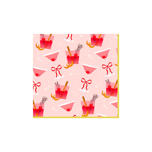 DAMAI - Vajilla Desechable de Papel Personalizada para Fiestas de Cumpleaños, Platos y Vasos de Papel con Temática de Postre Rojo Champán - Product Image 5