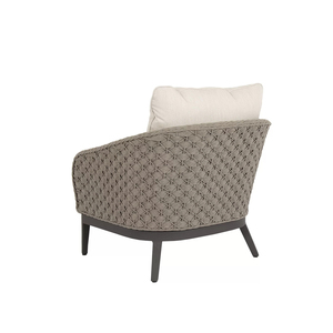 Meubles de jardin classiques de luxe, cadre en aluminium résistant aux intempéries, chaises longues en corde tressée - Product Image 5