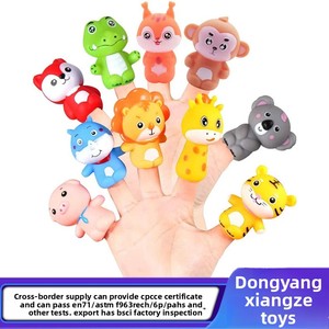 Giocattolo Marionetta <span class=keywords><strong>da</strong></span> Dito in PVC Morbido, Giocattoli Educativi in Vinile, Marionetta <span class=keywords><strong>da</strong></span> Dito a Forma di Animale Cartone Animato - Product Image 2
