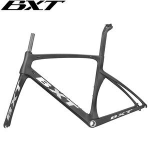 Cuadro de Bicicleta de Carretera BXT Ful de Carbono 700C con Frenos V-Brake, Compatible con Desviadores <span class=keywords><strong>Di2</strong></span> y Mecánicos - Product Image 4