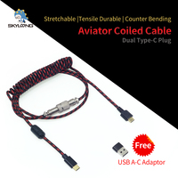 Câbles enroulés USB C Skyloong Aviator pour clavier mécanique et smartphone