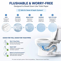 Lingettes humides non parfumées pour la maison, biodégradables, non tissées, lingettes nettoyantes pratiques, serviettes en papier humides pour les toilettes