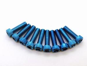 Red Aluminium Hex Head <b>Screws</b> Metric Standard Thread Anodized Finish - Product Image 2