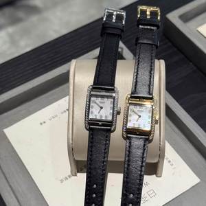 H Brand 2025 High Luxury Women's Square Analog Watch with Small Leather Band Crystal Dial <b>Window</b> Quartz Movement by Stop Watch - Product Image 2