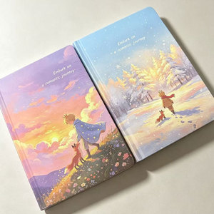 Cuaderno de tapa dura con ilustración <span class=keywords><strong>del</strong></span> Principito, cubierta de papel, encuadernado con hilo, estilo estudiantil, diario artístico para niñas - Product Image 1