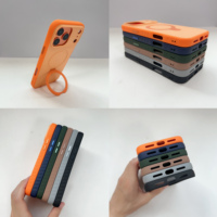 Casing Ponsel Magnetik Lipat Sederhana Model 2026 dengan Bracket Logam untuk iPhone 17 16 Pro Max, Anti Selip, Lapisan TPU di Samping, Rasa Lembut di Tangan