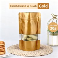 Sachet refermable personnalisé en aluminium coloré avec fermeture éclair, pochette autoportante réutilisable pour thé, aliments pour bébés, collations, emballage scellé