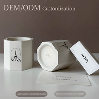 Bougie parfumée artisanale en cire de soja dans un pot en céramique NOVA Premium, senteurs personnalisées, purement naturelles, pour Diwali, Pâques et autres fêtes.