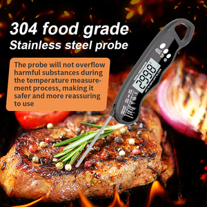 Gấp 304ss thăm dò nhanh chóng đọc kỹ thuật số meatthermometer với <span class=keywords><strong>Big</strong></span> backlit <span class=keywords><strong>LCD</strong></span> hiển thị cho nhà bếp nấu ăn thịt thực phẩm BBQ Nhiệt kế - Product Image 3