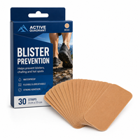 Bandes de protection anti-ampoules prédécoupées personnalisées, bandes adhésives imperméables pour les pieds, pour la randonnée, la course à pied, le marathon, les sports
