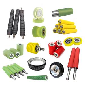 Op Maat Gemaakte Pu Gecoate Roller Met Rubber Gecoate Rollen Siliconen Rollers Rubber Wiellagers Gereviseerde Rubberen Wielen - Product Image 3