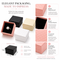 Personnalisé haut de gamme portable gris conseil Rectangle anneau boîte d'emballage boucle d'oreille pendentif boîte cadeau éponge doublure bijoux boîte de rangement