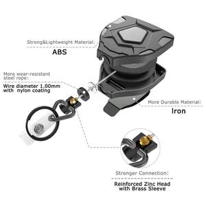 <b>Plastic</b> Heavy Duty Retractable Badge Reel with Belt Clip Carabiner Outdoor ID Card Holder for Work Use - Product Image 5