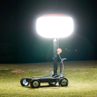 Système d'éclairage LED blanc portable personnalisable sur chariot/remorque, IP65, faisceau 360°, garantie 3 ans, Moonlightia 1200W, pour appels d'offres