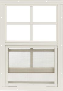 Fenêtres coulissantes pour abris de jardin <span class=keywords><strong>avec</strong></span> verre trempé et moustiquaires, montées encastrées, cadres en aluminium blanc pour abris de jardin et poulaillers - Product Image 2