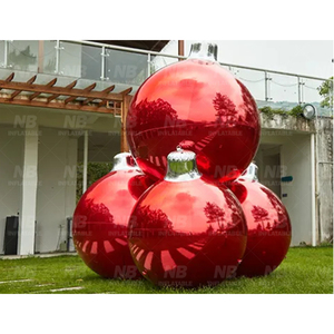 Outdoor Affordable Big Shiny <b>Balls</b> Inflatable Balloon <b>Mirror</b> Silver Smooth Ballse for Event GL-003 Inflatable Silver Smooth Shin - Product Image 2