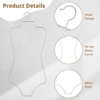 Cintres en fil métallique pour maillots de bain, bikinis, lingerie, vêtements de bain, cintres multi-usages pour l'organisation du placard