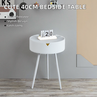 Table de chevet créative de 40 cm de large, alternative à la table basse, petite table à café mignonne en plastique épaissi pour chambre et salon