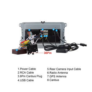 Autoradio compact 6,86 pouces Podofo, simple DIN, CarPlay sans fil/filaire, Android Auto, MP5, Bluetooth, microphone - Product Image 4