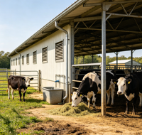 Prix direct usine, faible coût, bâtiment moderne préfabriqué en structure acier pour élevage de moutons, chèvres, ferme laitière et hangar pour vaches laitières