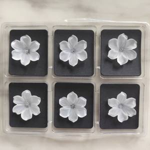 F16 28mm 30mm 32mm Flor de cuarzo esmerilado de seis pétalos hecha a mano - Product Image 5