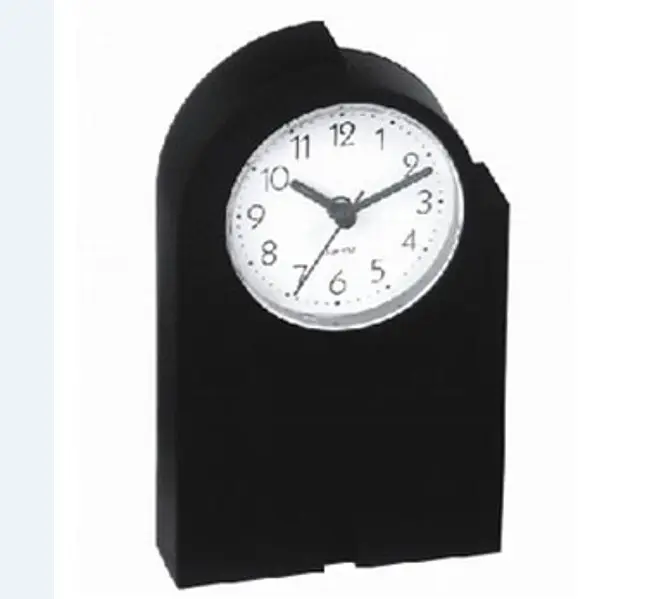 Arte relógio despertador de presente itens promocionais quartzo mesa preta