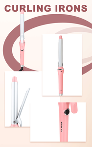 Baril en céramique professionnel <span class=keywords><strong>38</strong></span> <span class=keywords><strong>MM</strong></span> bigoudi gros fers bouclés vague bigoudis baguette cheveux <span class=keywords><strong>fer</strong></span> à friser avec LCD - Product Image 2