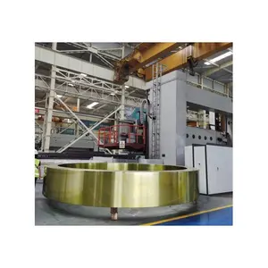 CNC mesin bubut Casting/tempa baja ukuran besar disesuaikan Ban Rotary Kiln mendukung dorong rol ban industri berat
