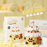 Micro blocs de construction en plastique pour enfants jouet Mini bloc de Style gâteau construisant des ensembles de figurines de briques de lait de pain d'avocat de Hambourg