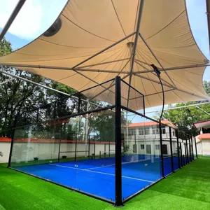 JSMC 2024 Panoramic Padel Court With Roof Paddle Court Cover Roofing Covered