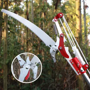 Uzatılabilir ağaç Pruner testere bıçağı 3 tekerlekli keskin bahçe budama makası şube makas meyve ağacı kesici örs rachet kutup testere