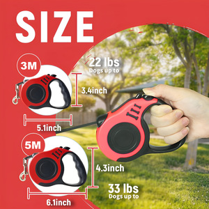 Correa retráctil para perros de 3M 5M, dispositivo de tracción con botón de bloqueo para perros pequeños y gatos, para paseos al aire libre - Product Image 2