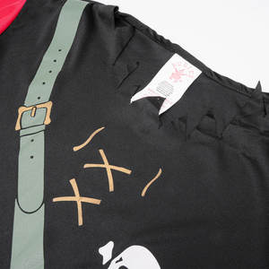 Costume da Cosplay da pirata a righe di carnevale Costume da pirata da ragazzo con cintura e fascia vestiti da festa pirata - Product Image 3