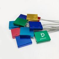 Sceau de câble anti-effraction haute sécurité Dingxin DX202C en ABS+acier pour conteneurs et camions-citernes, avec logo et code-barres imprimés au laser