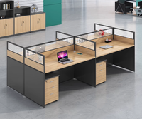 Bureau double de luxe moderne 2/4/6, mobilier de bureau certifié CE certifié Offre Spéciale mélamine bon marché pour bureau chambre à coucher bureau de PDG