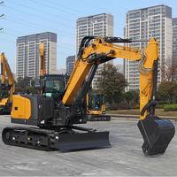 Mini-excavatrice sur chenilles RAYLANDER XE80E de 9,5 tonnes, modèle le plus vendu en Chine, avec pompe PLC, boîte de vitesses et moteur, pour travaux de terrassement